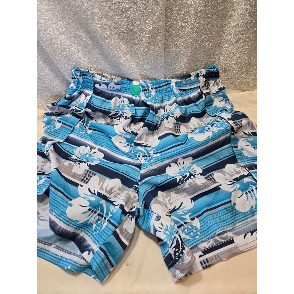 Bird & Cronin Spiffys Modesty Shorts XL Blue Tropical Patient Exam Medical